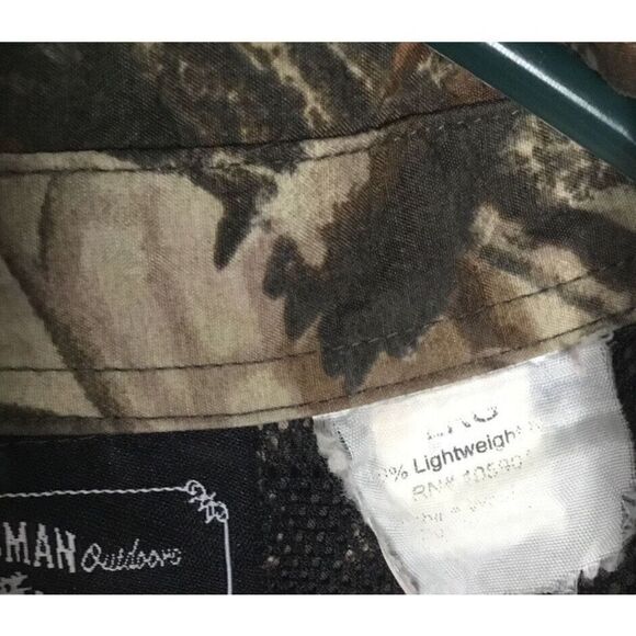 WINCHESTER Men’s Shirt L Large Hunting Top Camo Button Down Vented Lightweight - Picture 4 of 12